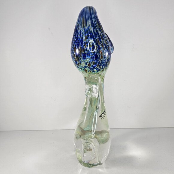 Formia Vetri Di Murano Italy Bird Blue Green Glass Figurine 58/500 REPAIRED - Picture 3 of 14